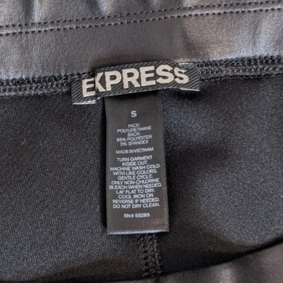Express Black Pleather Pants - Picture 4 of 6